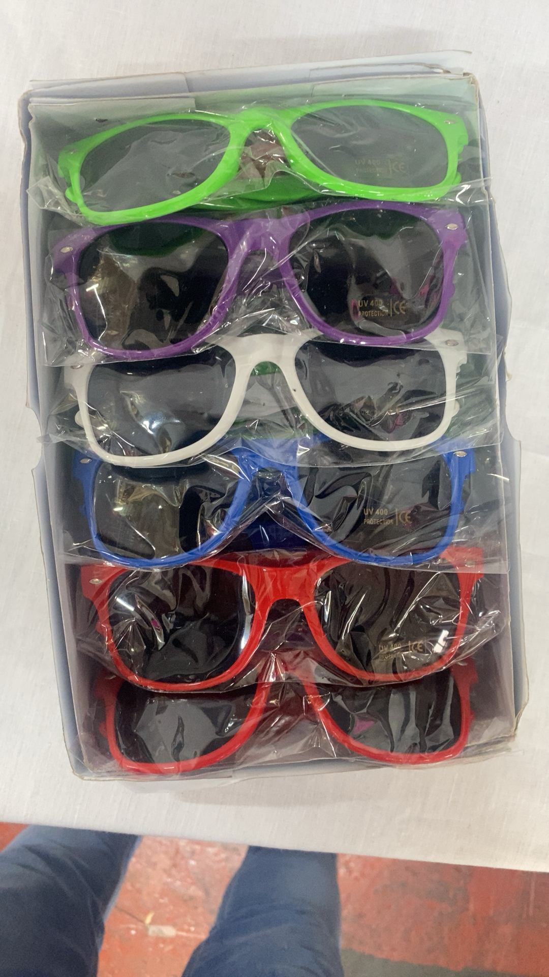 WickedFun Assorted Colours Frame Dark Lens Sunglasses 
