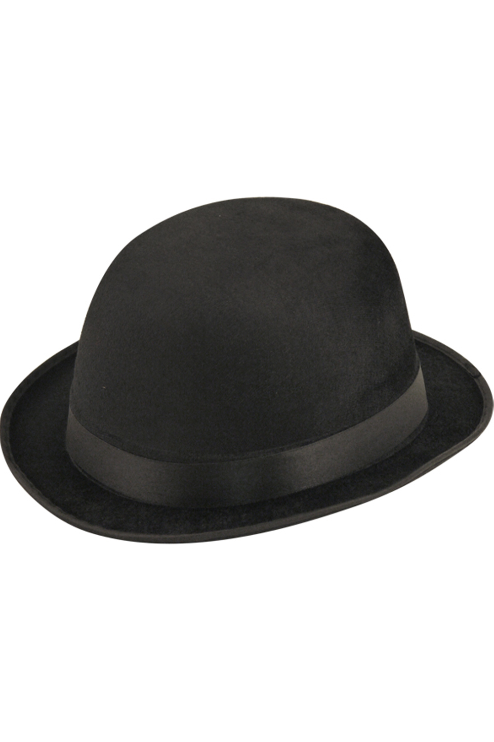 Wickedfun Black Velour Bowler Hat