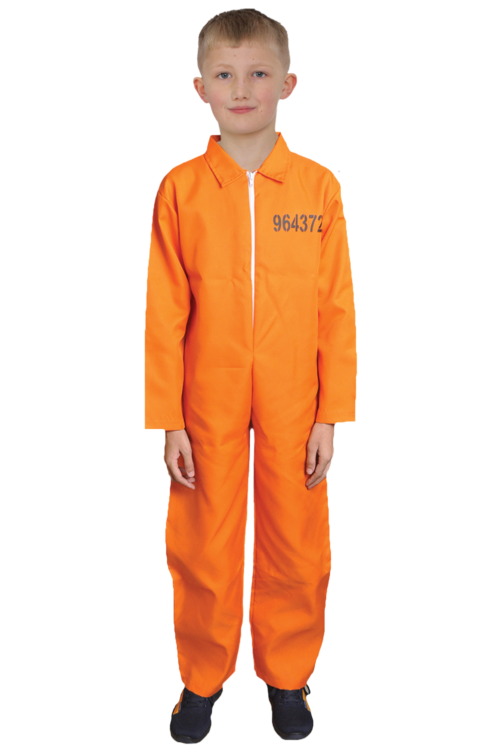 Wickedfun Children's Orange Prisoner Coverall Jumpsuit