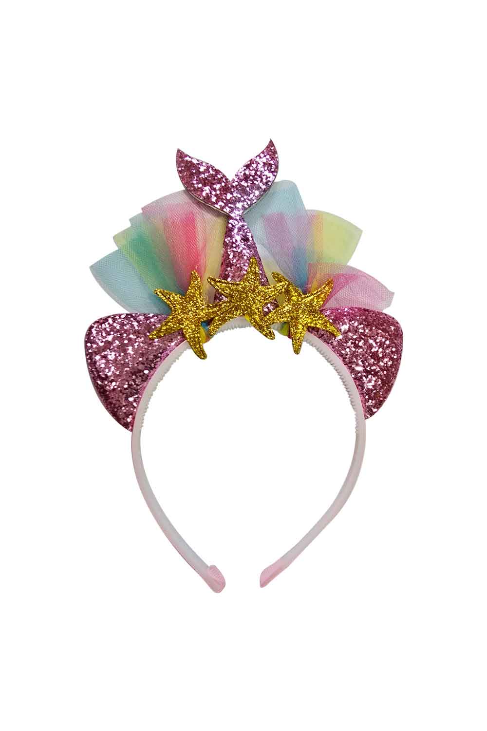 Wickedfun Glitter Pink Mermaid Cat Headband