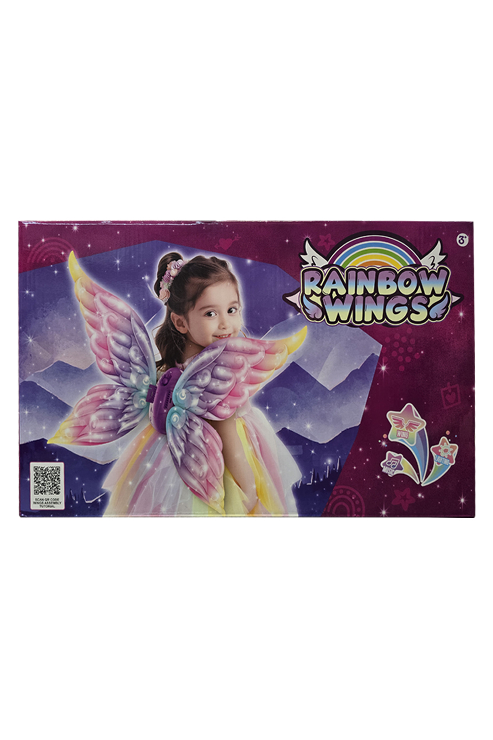 Wickedfun Recharge Able Light Up Moving Butterfly Fairy Wings With Music (Style 1)