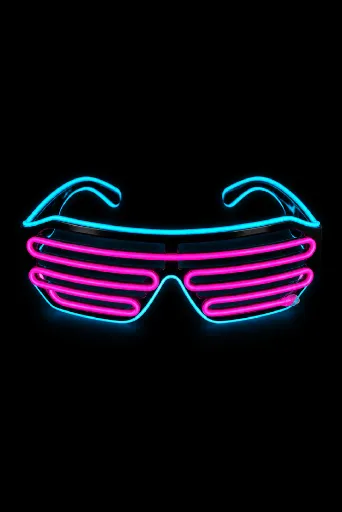 Wickedfun Neon LED Glasses – Flashing Light Up Party Eyewear