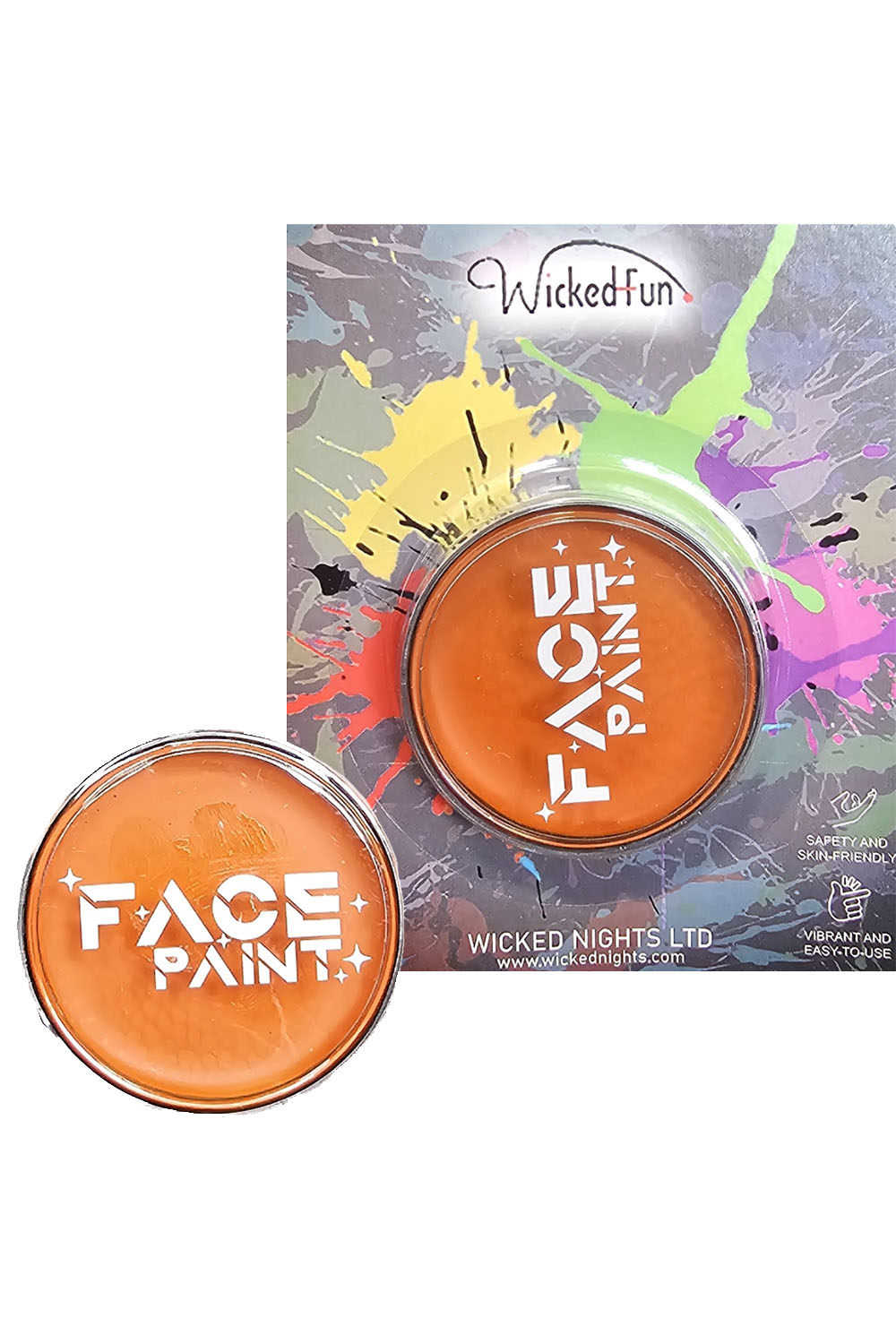 Wickedfun Orange Face and Body Paint
