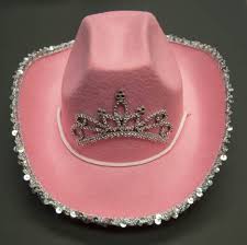 Wickedfun Pink Cowboy Hat with Sequin Trim