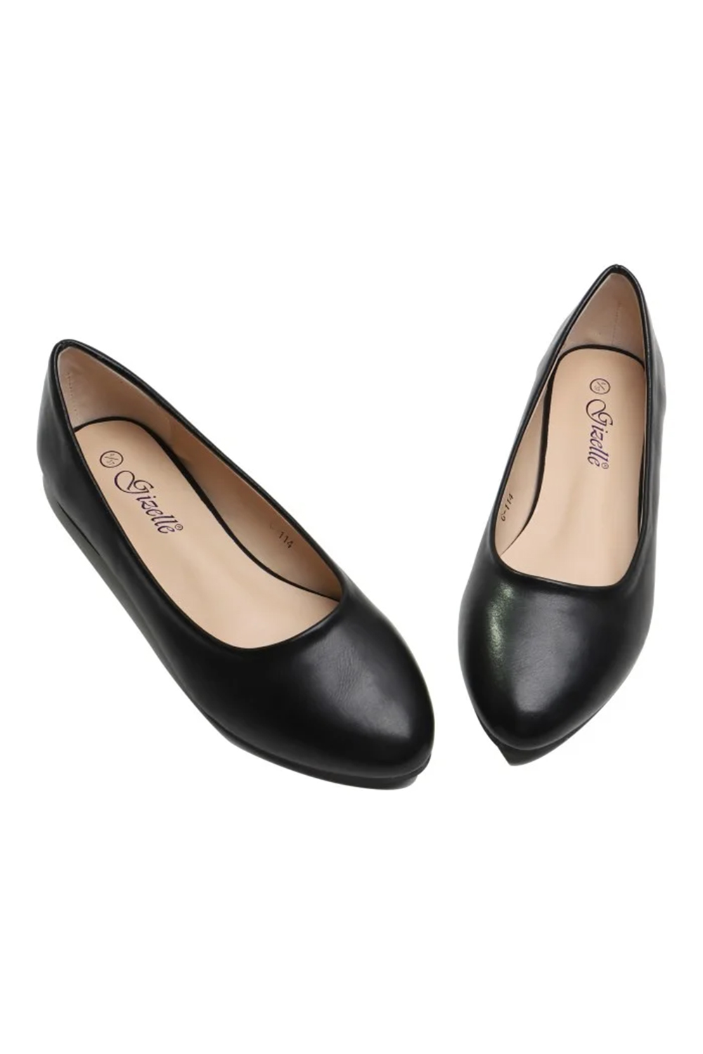 Women Ballet Casual Wear Every-Day Closed Toe Slip On Ballerina Flats Shoes Black Matte