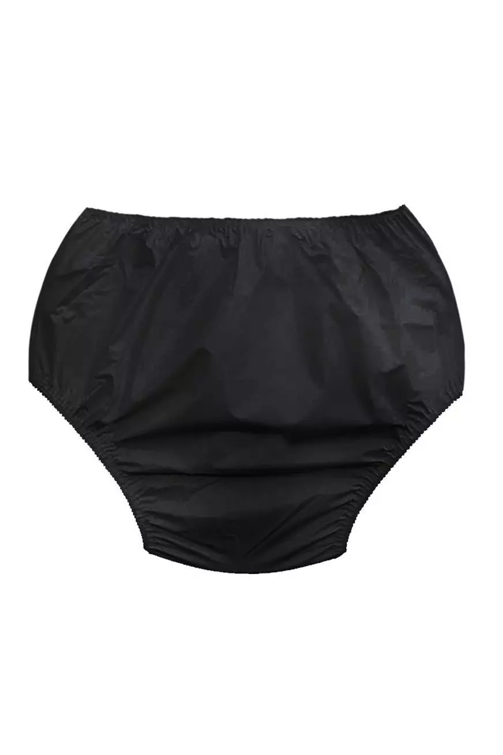 Women Black Waterproof Nylon Incontinence Briefs Pants