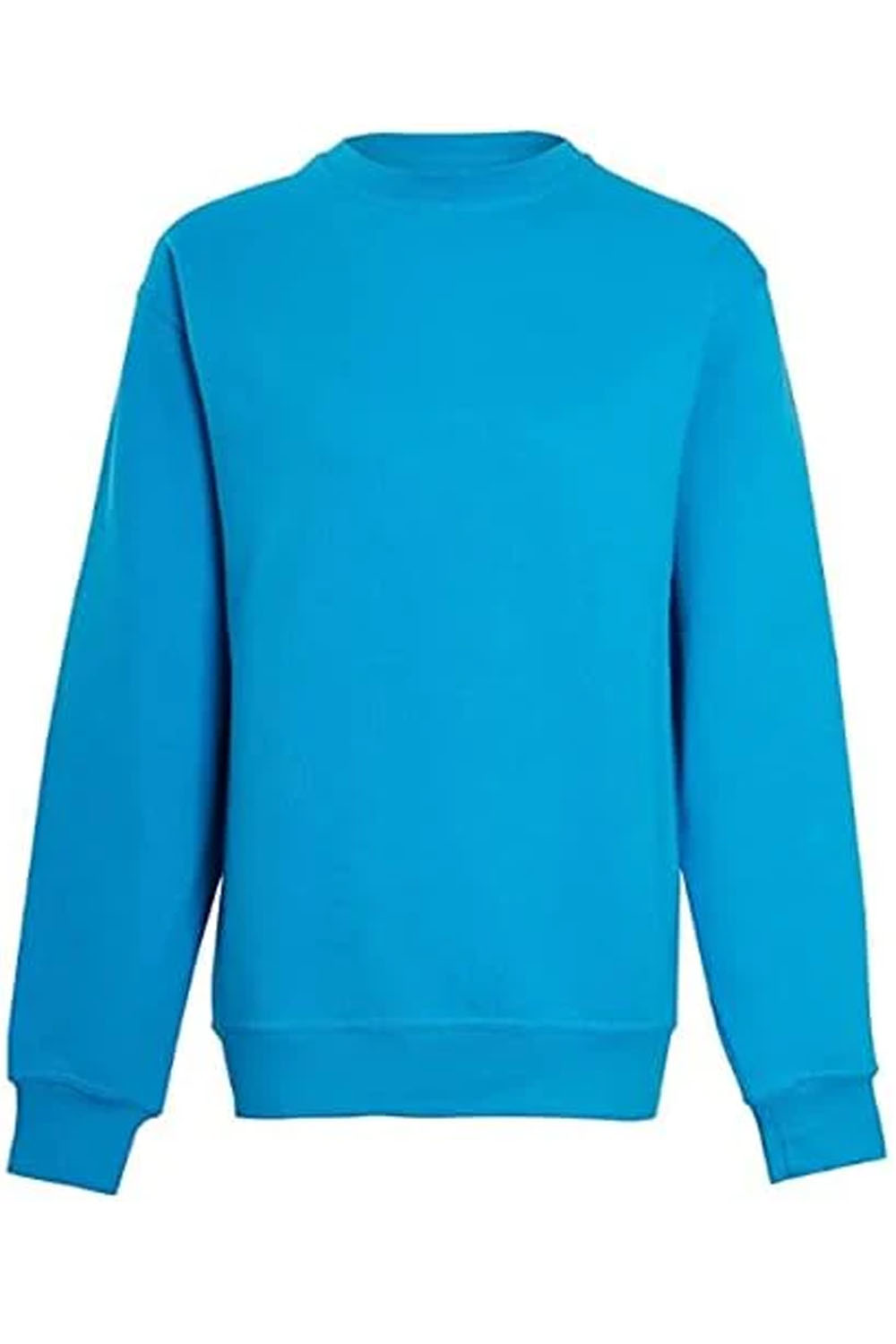 Women Crew Neck Fleece Round Neck Sweatshirt Top UK Size 8-14 Blue