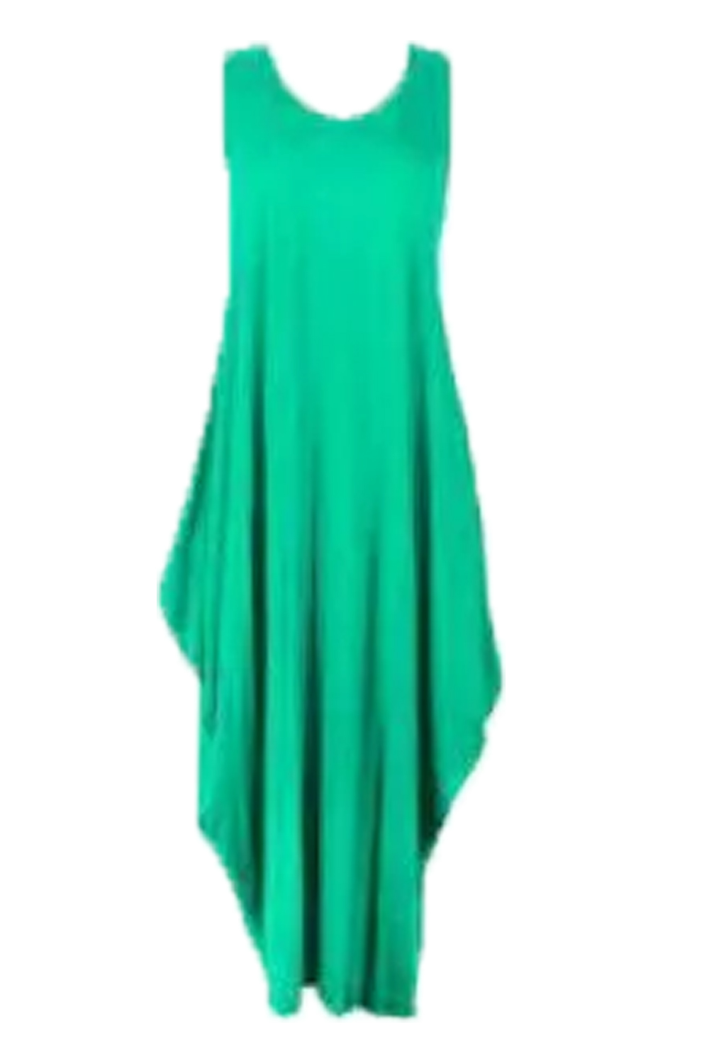 Women Jade Green Plus Size Parachute Tulip Dress