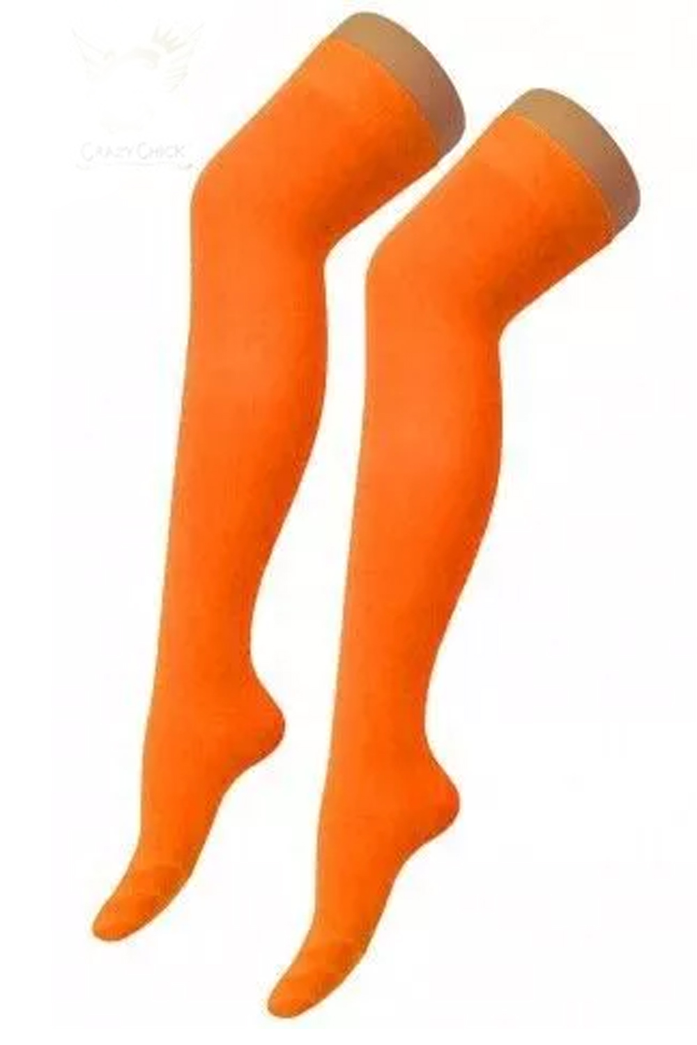 Women Orange High Knee Socks