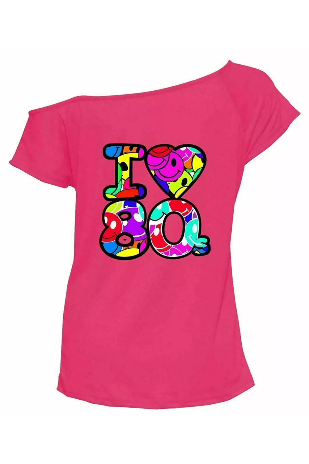 Women Pink 80s Retro Hen Party T-Shirt Top