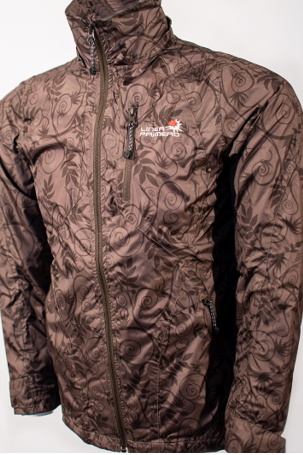 Women Printed Jacket Chocolate