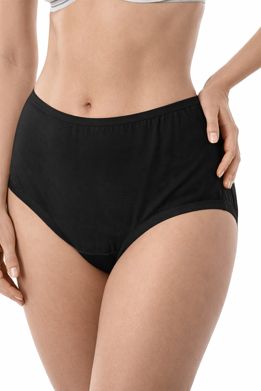 Active Star Women’s Black Full Briefs – Comfortable Cotton-Rich (Pack of 3 pcs)