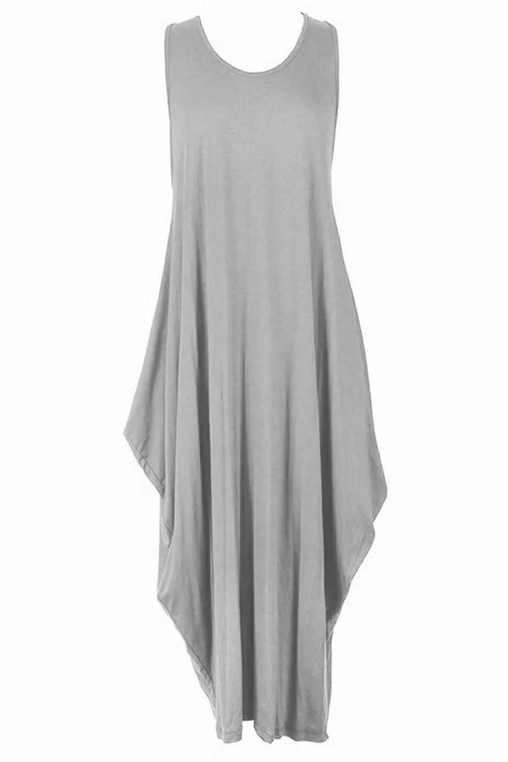 Women Silver Plus Size Parachute Tulip Dress