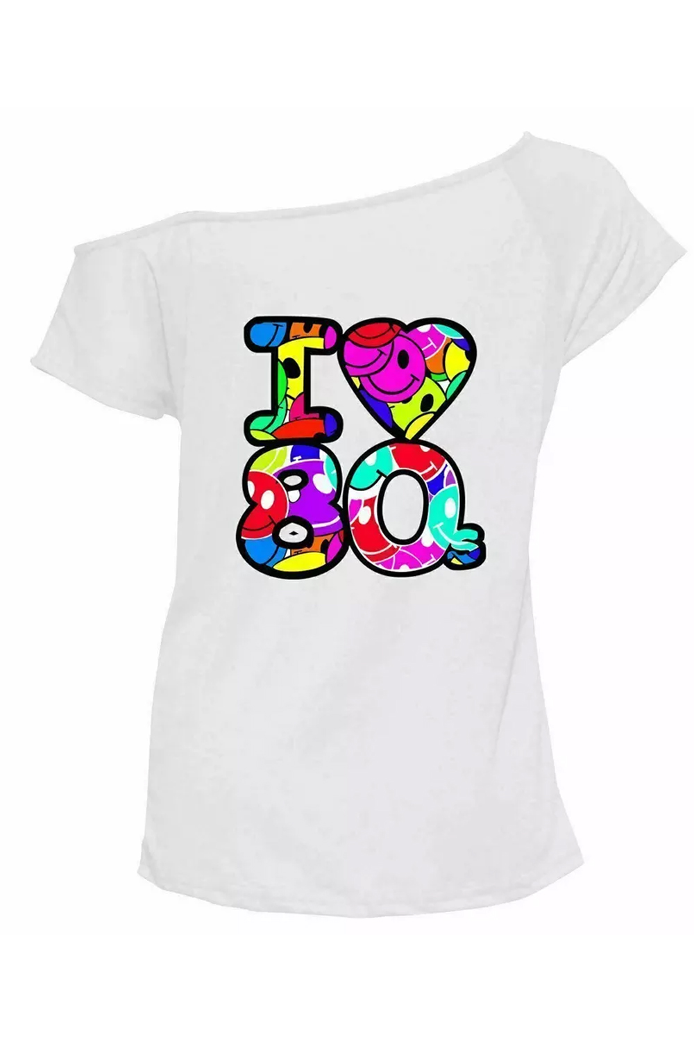 Women White 80s Retro Hen Party T-Shirt Top