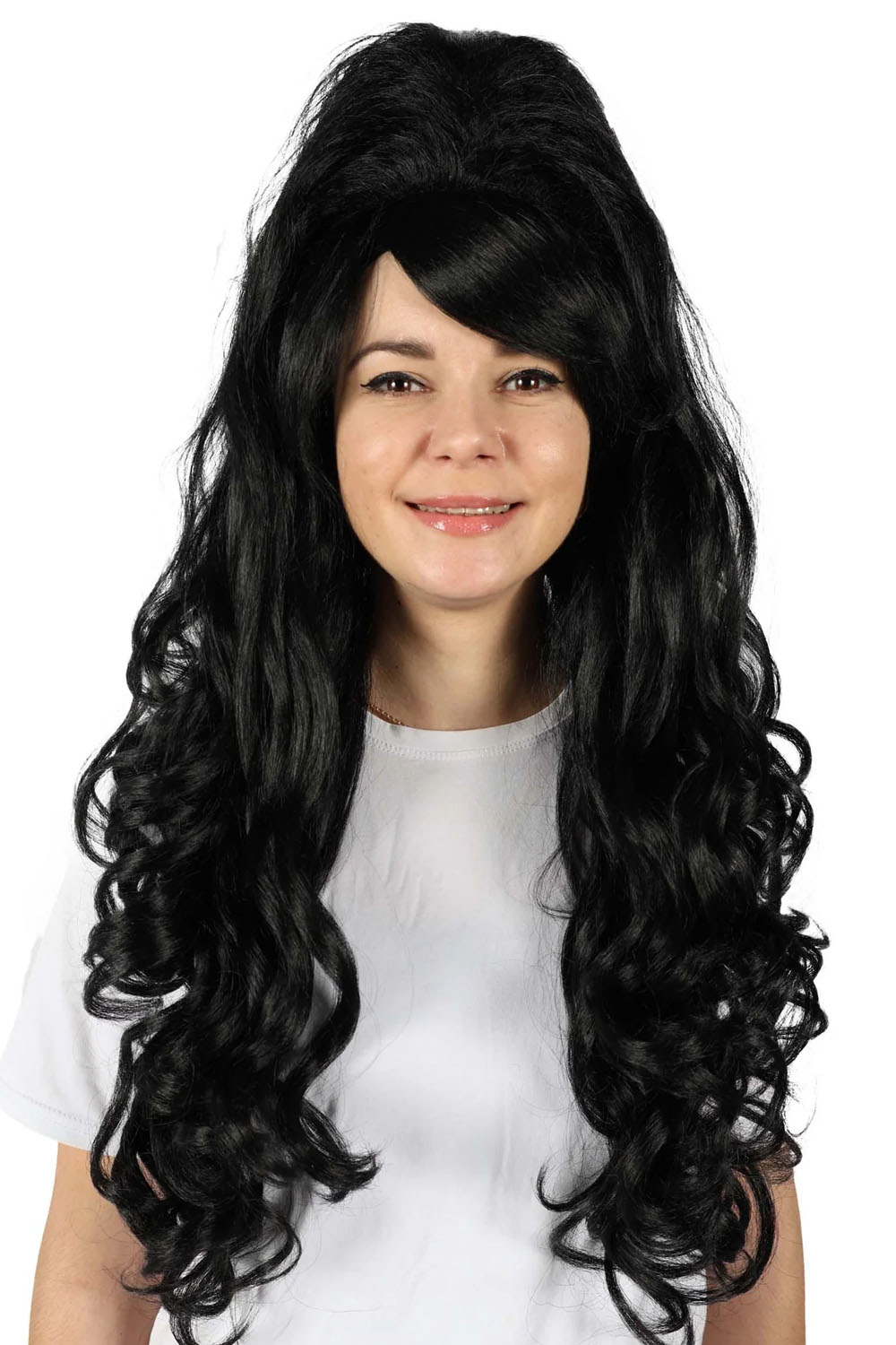 Women's 60s Vintage Glam Black Beehive Wig