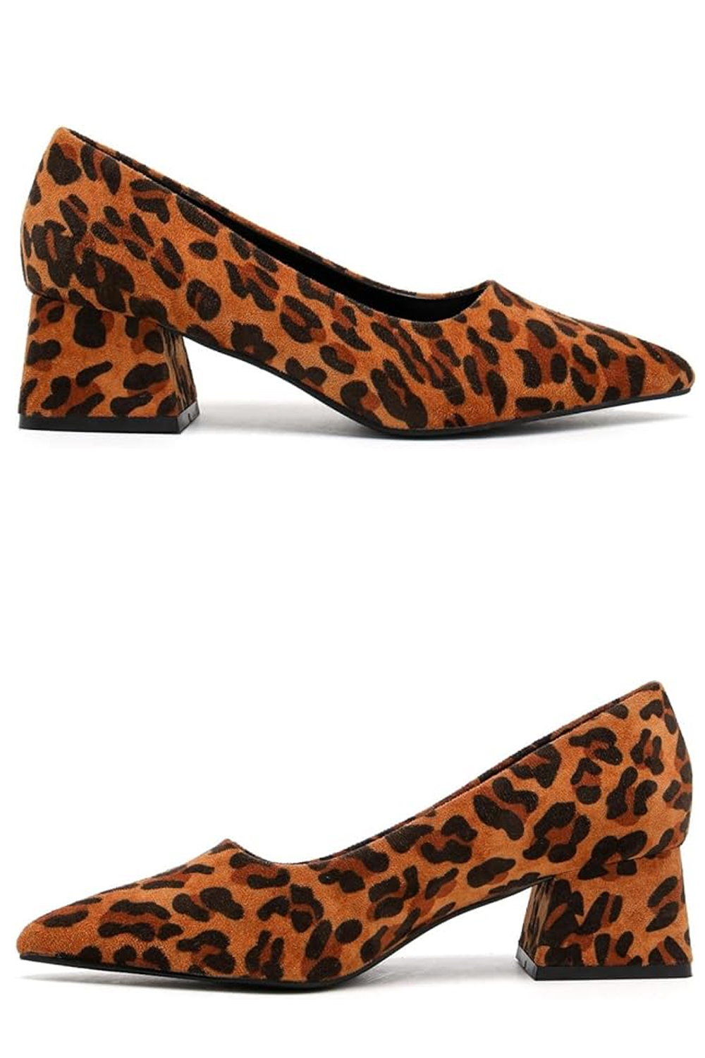 Women's Elegant Chunky Heel Pointed Toe Slip Shoes