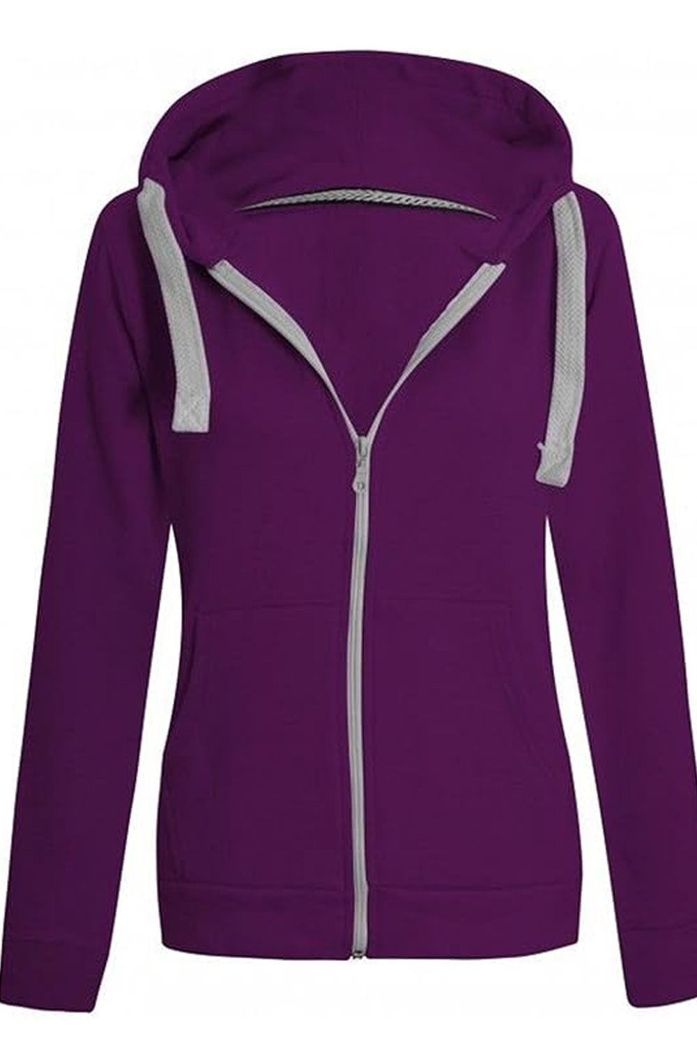Women's Fleece Zip Hoodie Purple–UK 6-30