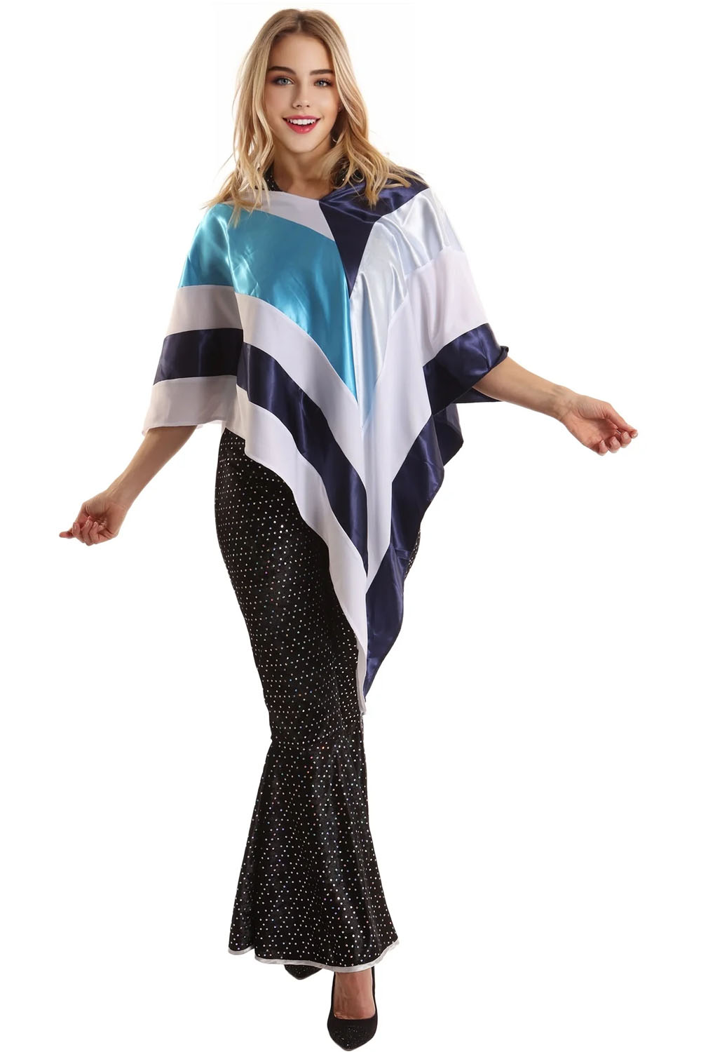 Women's Groovy 70s Disco Poncho Costume