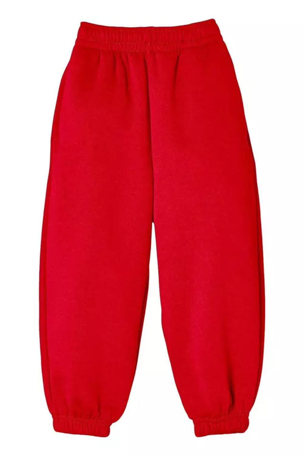 Womens Red Fleece Warm Joggers Tracksuit Pants