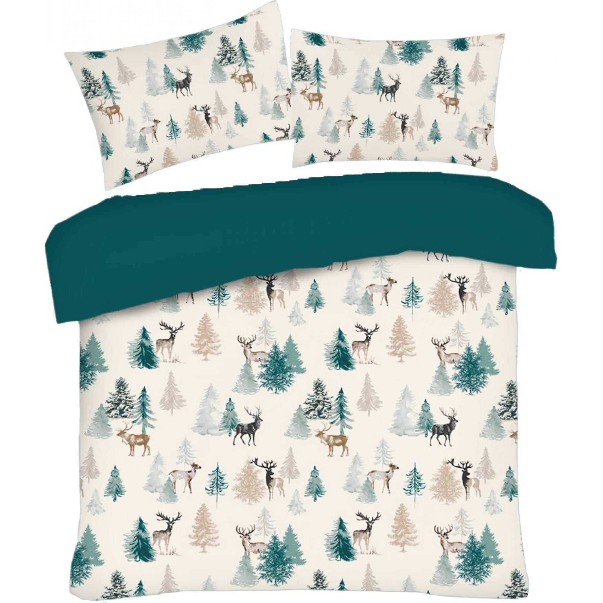  Woodland Stag Microfibre Xmas Duvet Set