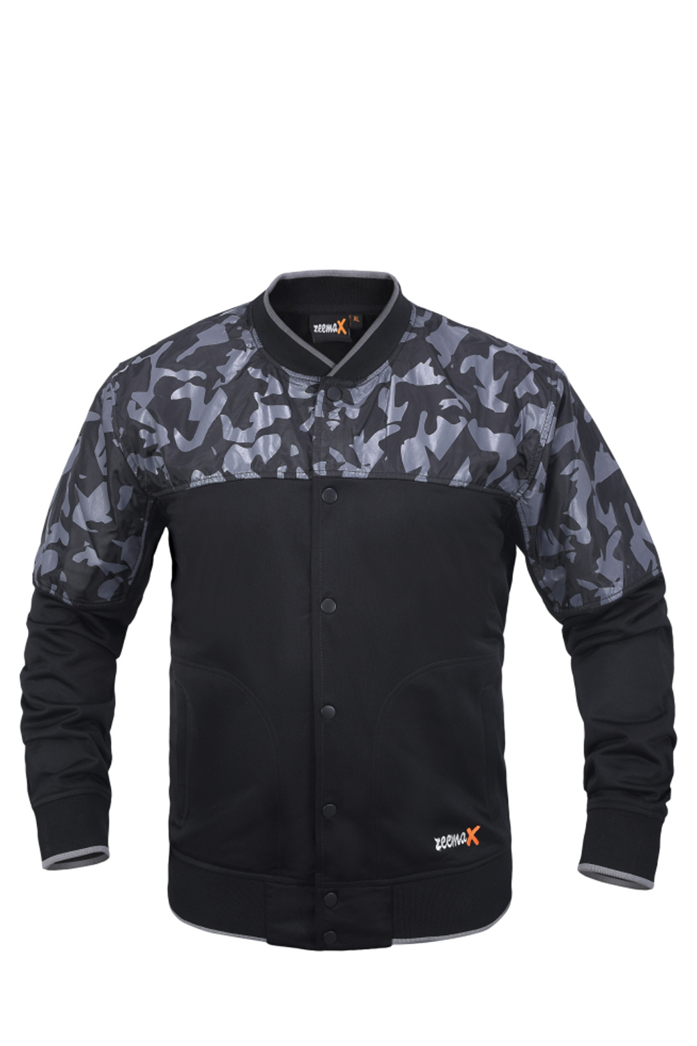 Woven Stretch Men Jacket Black Grey